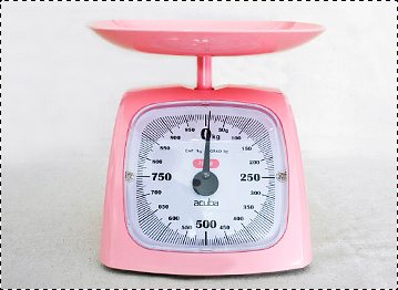 핑크 주부저울 한눈금 5g (1kg)/주방저울