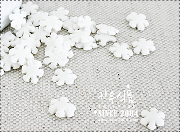 스프링클 눈꽃모양 흰색(13g,500g,1kg,3kg)/아이스크리스탈